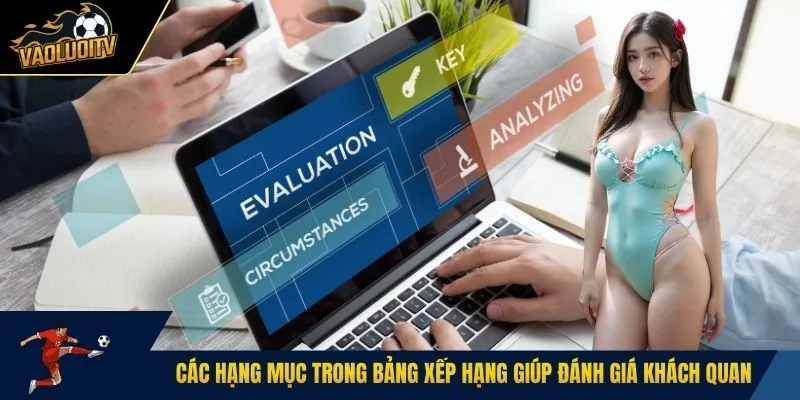 Các hạng mục trong bảng xếp hạng giúp đánh giá khách quan